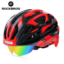 ROCKBROS Cycling Helmets EPS+PC Material Ultralight MTB Mountain Road Bike Bicycle Helmet 32 Air Vents With 3 Lenses 56-62 cm