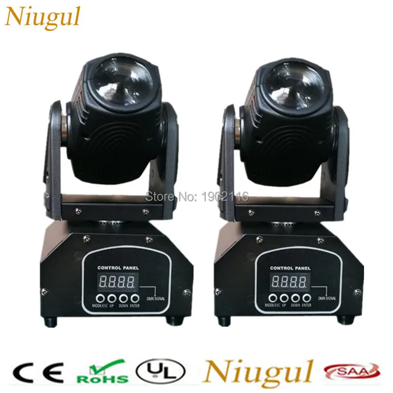 

2pcs/lot Niugul Mini 10W RGBW 4in1 LED Beam Moving Head Light Disco Spotlight DMX512 Beam DJ Stage Party Show Effect Lighting
