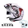 Casque de moto Bluetooth à double visière, modulaire, rabattable, BT, pour la course de Motocross, autocollant DOT ECE, M-XXL ► Photo 3/6