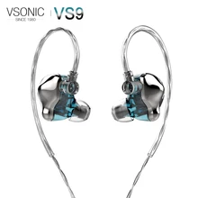 VSONIC VS9 Айсберг Динамический драйвер HiFi аудио наушники-вкладыши флагманский IEM с 2 pin 0,78 мм стерлингового серебра Съемная кабины