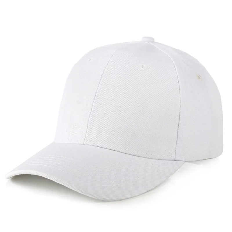 Однотонная Мужская Бейсболка унисекс Повседневная модная кепка мужская бейсболка s Женская кепка винтажные мужские шляпы для гольфа - Цвет: white