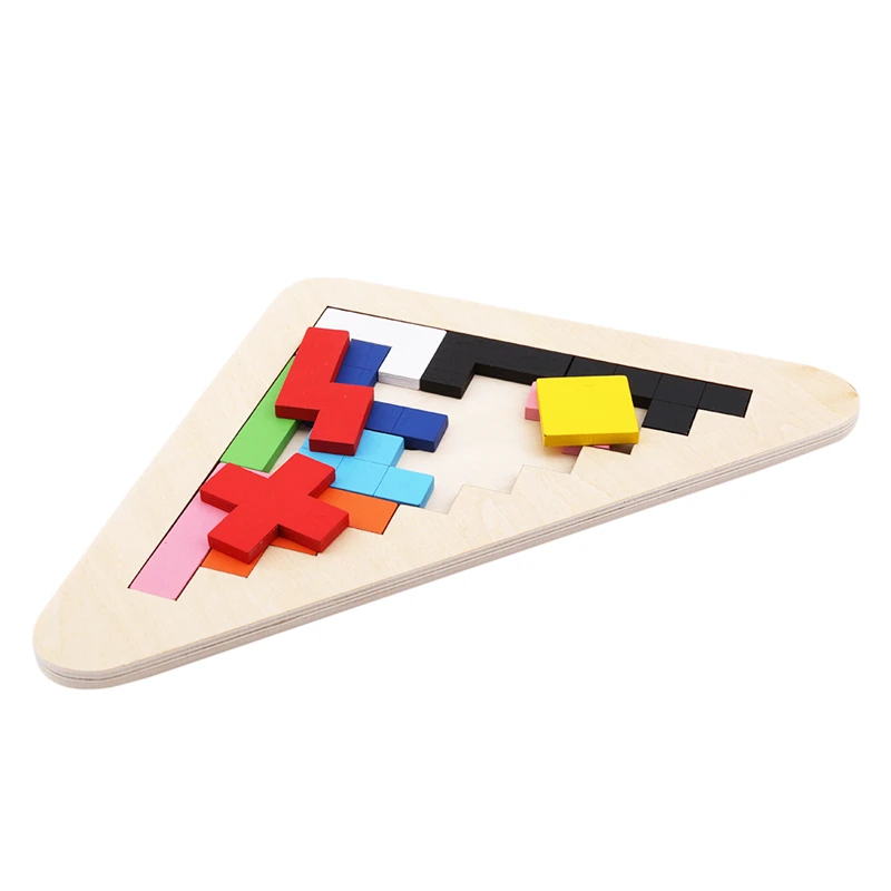 Когнитивные тетрис деревянные Tangram головоломки для мозга детские развивающие
