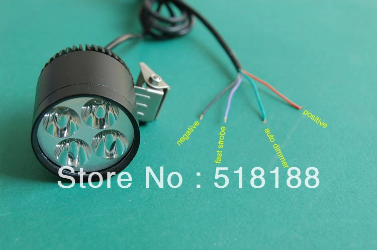 

LDDCZENGHUITEC 1SET Moto LED Work Spot Light 35W 3500 Lumen 4 LED Chip chip XML T6 4T6 LED Motorcycle Driving Light 12V-16VDC