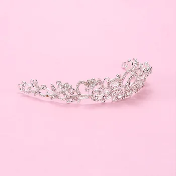 

1pc Headband Crystal Prom Hair Tiara Crown Veil Headband Pageant Hair Headband Hair Ornaments Hairband Girls Party Accessories