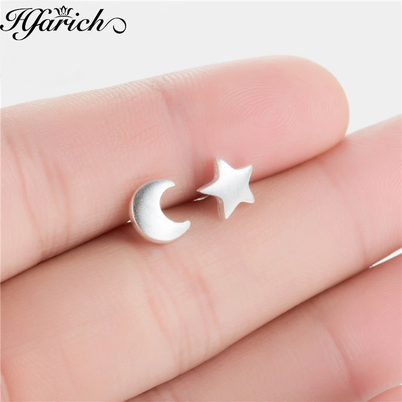 

Hfarich New Fashion Tiny Cute Gold Teens Moon and Star Studs Earrings for Women Girls Gifts Simple Elegant Dainty Ear Studs best