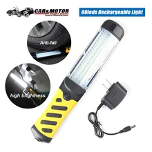 Top Portatile HA CONDOTTO LA Luce del Lavoro Di Emergenza di Sicurezza 80 LED Ricaricabile Torcia Elettrica Magnetica di Controllo Auto di Riparazione Portatile Lampada Da Lavoro