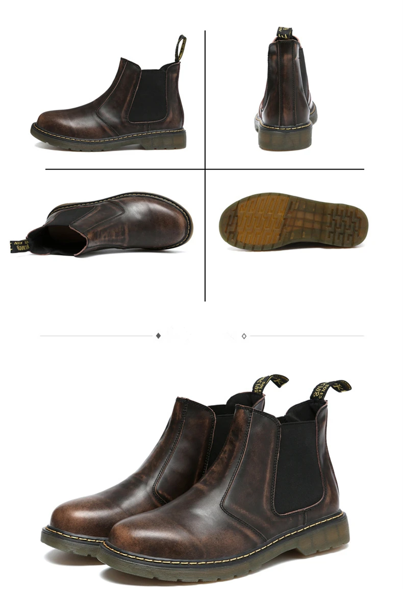 Ботильоны «Челси» в стиле ретро; мужские замшевые эластичные коричневые и черные брендовые ботинки Kanye; зимние осенние мужские ботинки; botas hombre; качественная обувь