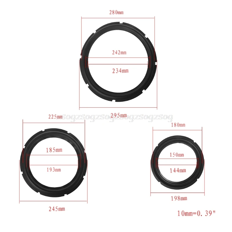 8/10/12 дюймов Динамик резиновый уплотнитель для ремонта овальная звуковая коробки запасная часть с подворачивающимся краем, DIY Подвеска Au13 19 Droship