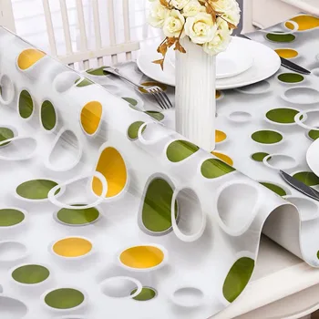 

PVC Printing Opaque Tablecloth Waterproof Anti-scalding Oil Proof Disposable Table Mat Plastic Soft Glass Coffee Table Cover