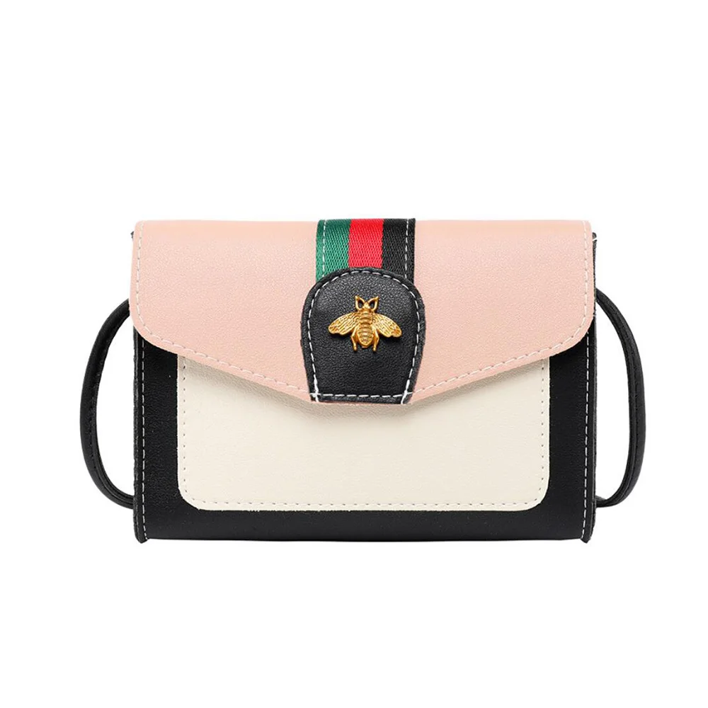 

Small Bee Square Bag Ladies girl Fashion Handbag Retro Single Shoulder bag Messenger bag Mobile Phone Packet for wemen 2019
