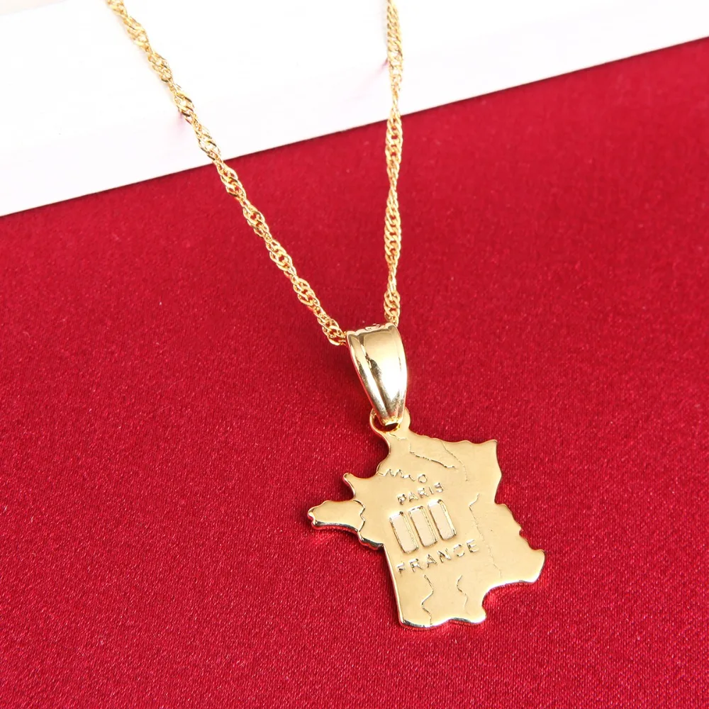 Buy Map Of France Pendant Necklace Chain For Women