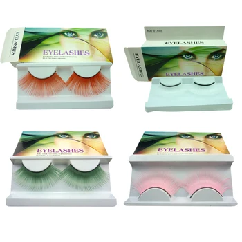 

Colorful False Eyelashes Long Exaggeration Costume Party Eye Lashes Professional Fake Eyelash Extension Makeup Tools