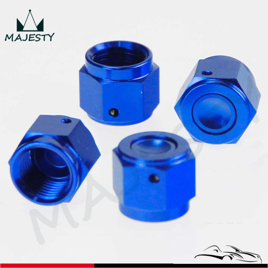 4PCS Aluminum 12 AN AN12 Adapter Female Flare End Cap / Plug / Tube Nut