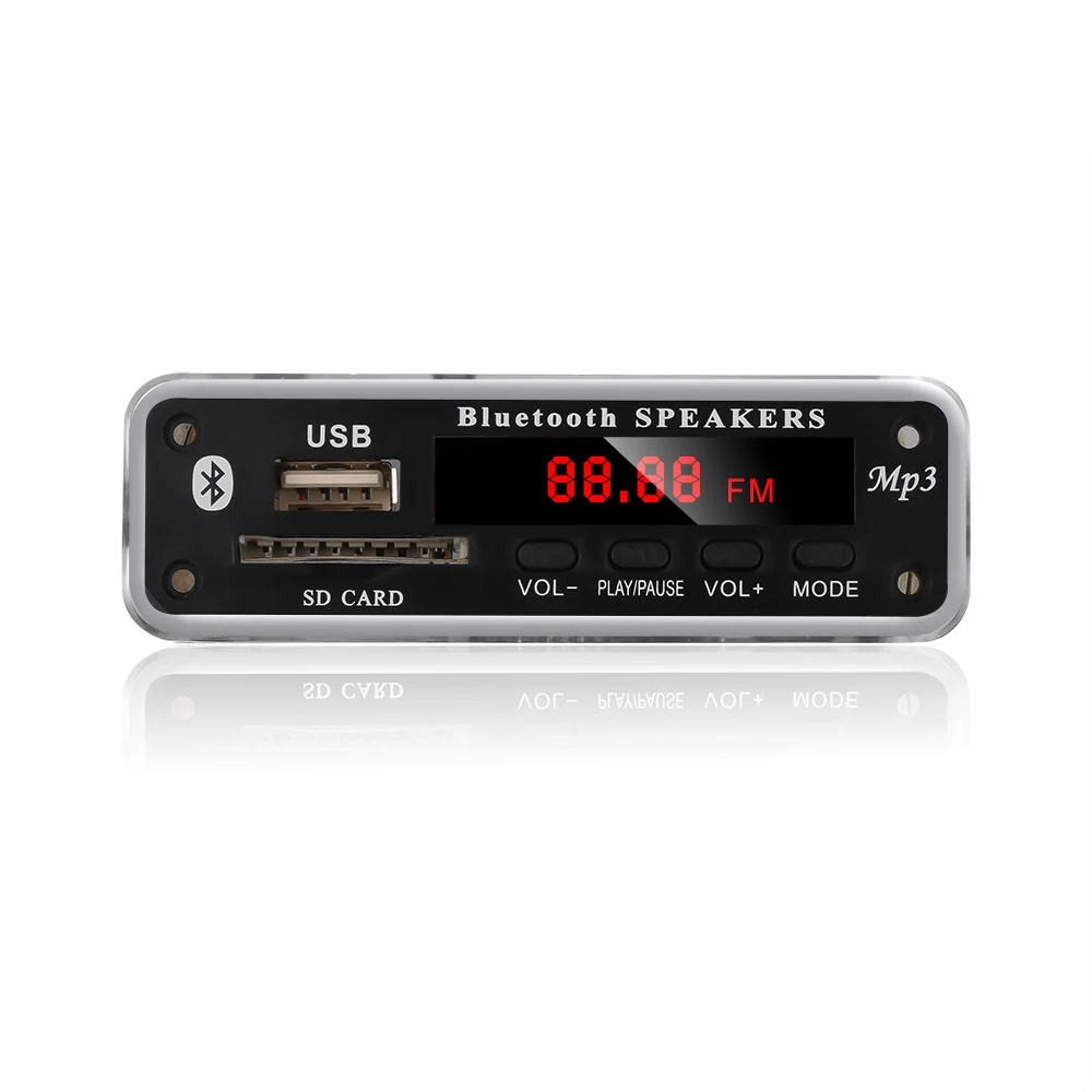 Kebidu V19 цветной экран MP3 декодер плата 5 В/12 в Bluetooth Автомобильный декодер плата Поддержка FM AUX SD(TF) карта Аудио Аксессуары