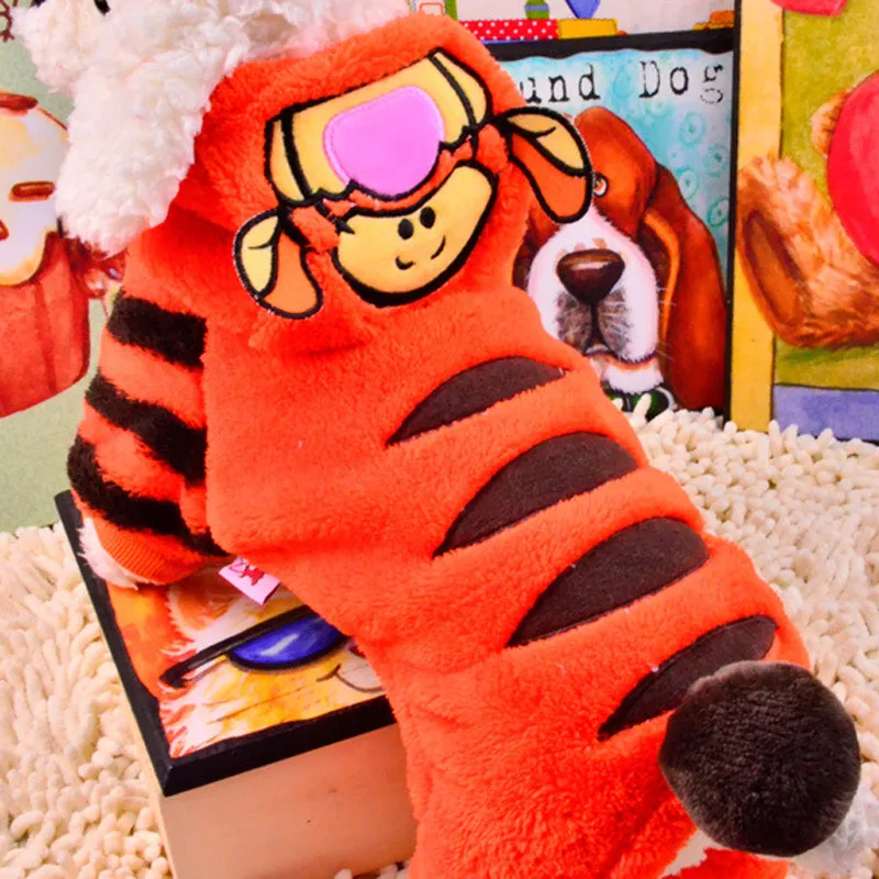 2016 Best Selling Fashion Cotton Warm Pet Dog Clothes Tiger Dog Hoodies Dog Coat Autumn And Winter Pet Dog Garments Sizes XS-L