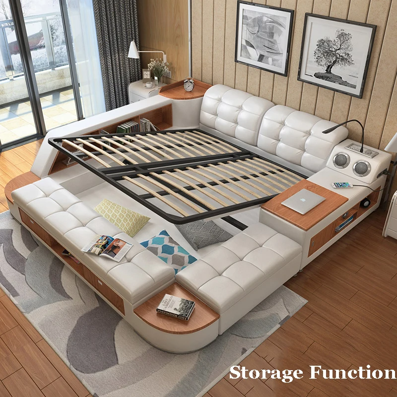 CBMMART modern best design multifunction smart bedroom furniture bed