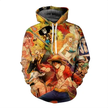 

3D Print Anime One Piece Monkey D. Luffy Hoodies Harajuku Men/Women Hiphop Pullovers Hat Sweatshirts 2018 Boys Jacket Clothes