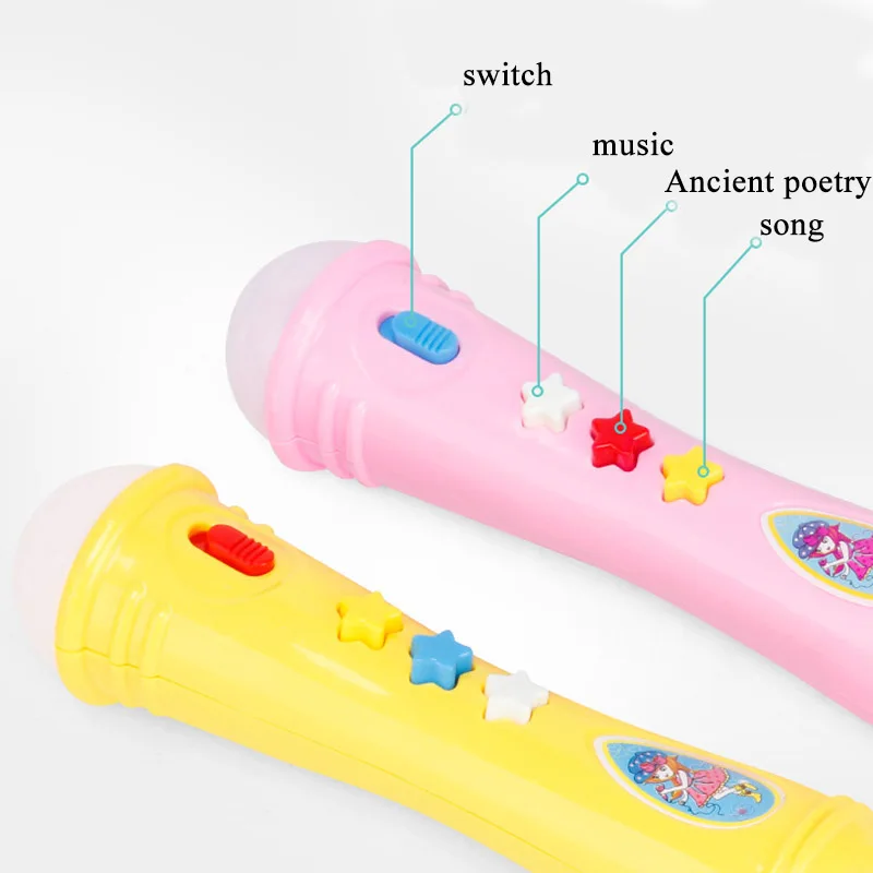 LED Microphone Mic Karaoke Singing Toys Plastic Model for Girl Boy Children Electric Bear Music Light Fun Toy Kid Birthday Gift LED Microphone Mic Karaoke Singing Toys Plastic Model for Girl Boy Children Electric Bear Music Light Fun Toy Kid Birthday Gift