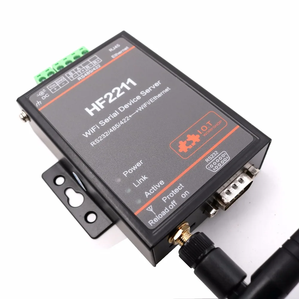 WiFi Searial устройство промышленный Modbus Серийный Сервер RS232/RS485/RS422 к WiFi/Ethernet конвертер