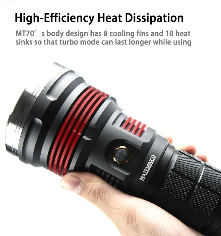 Новый светодиодный фонарик Mateminco MT70 CREE XHP70.2 макс. 6000 лм ручной светильник дальний