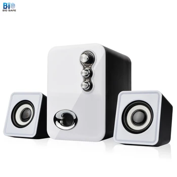 

[Bio Speakers]Wired Laptop Computer Speakers Music Player Mini Channel 2.1 Stereo Bass Treble USB Wired Speaker For Computer