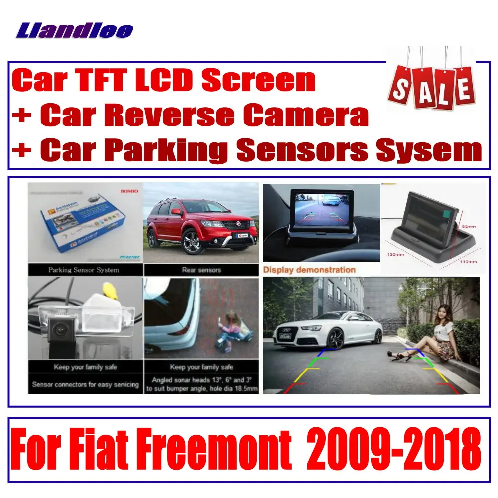

Liandlee Car Digital Parking Sensors System For Fiat Freemont 2009-2018 HD Monitor Display / CCD Reverse Rear View Camera