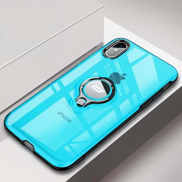 

Magnetic Ring Bracket Shockproof Rugged Armor Cover for iPhone XS Xs Max XR TPU Clear Buckle Magentic Kickstand