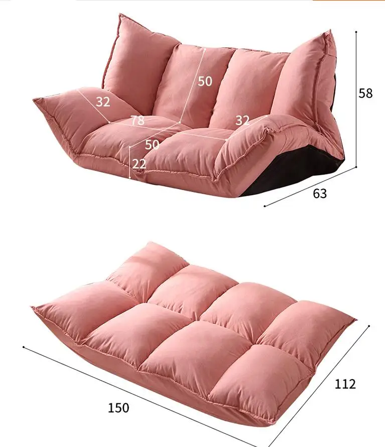 Luxury Lazy Couch Tatami Folding Sofa Double Multifunctional Small Apartment Living Room Sofa Home Decorations Foldable Loveseat