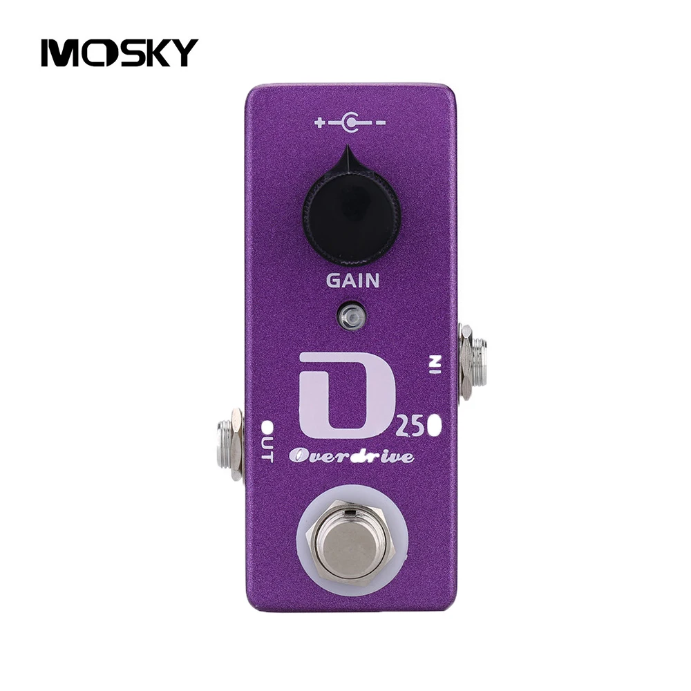 MOSKY D250 Overdrive два внутренняя отделка ручки Мини гитары педаль эффектов с Истинной
