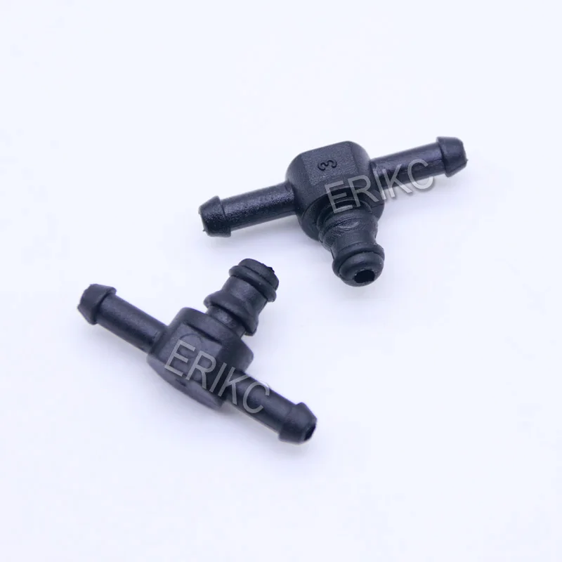 ERIKC Fuel Injectors Return Oil Backflow Pipe Connector T Type connector for Bosch 0445110# Series Injector 10pcsBag (9)