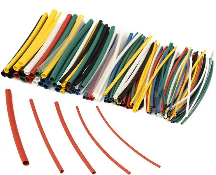 140 шт. Автомобильный Электрический кабель термоусадочная трубка для обертывания втулки Ассорти 5 размеров 7 цветов полиолефин электрический блок часть