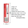 Lot de 2 batteries lithium-ion rechargeables trstfire 18650, 3.7 V, 2600 mAh, icr18650, pour lampe de poche ► Photo 2/6