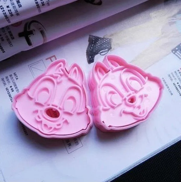 Хит продаж! 2 шт./компл., розовый милый чип и Дейл печенья помадка торт sugarcraft ремесла формы для выпечки 020014 - изображение