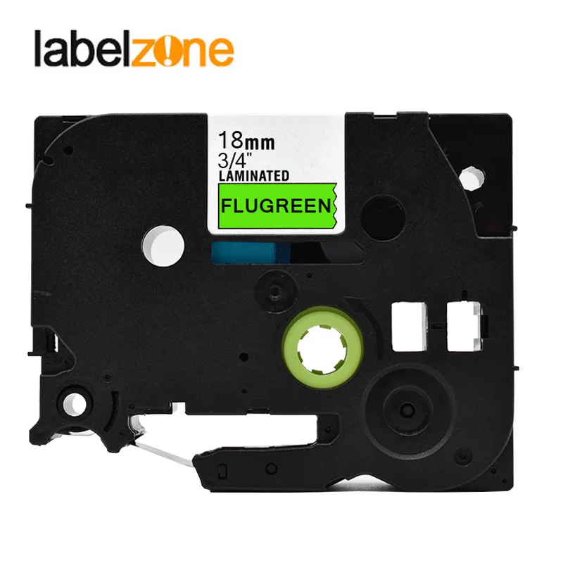 18 мм tzeD41 черная лента для этикеток fluogreen совместимая с принтерами Brother p touch tze