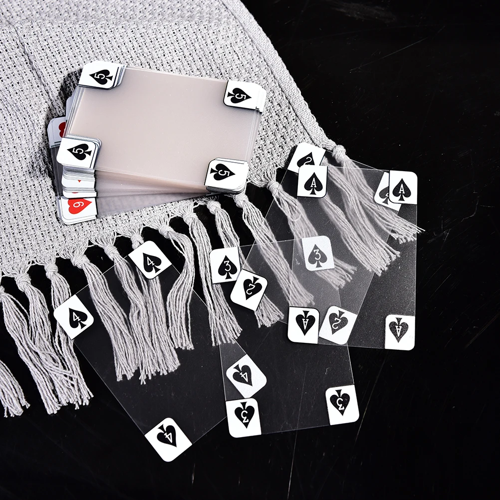 transparent PVC poker playing cards plastic crystal water proof waterproof wareable ware resistant free shipping