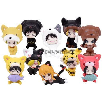 

Anime One Piece Luffy Boa Hancock Zoro Law Sanji Animal Dog Ver. Mini PVC Figures Toys 5pcs/set