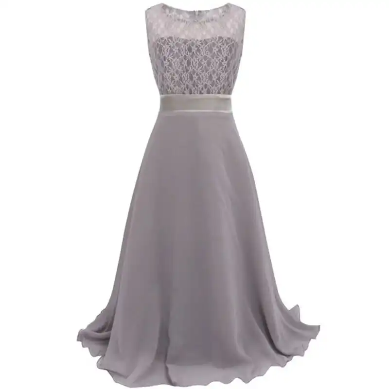 girls grey maxi dress