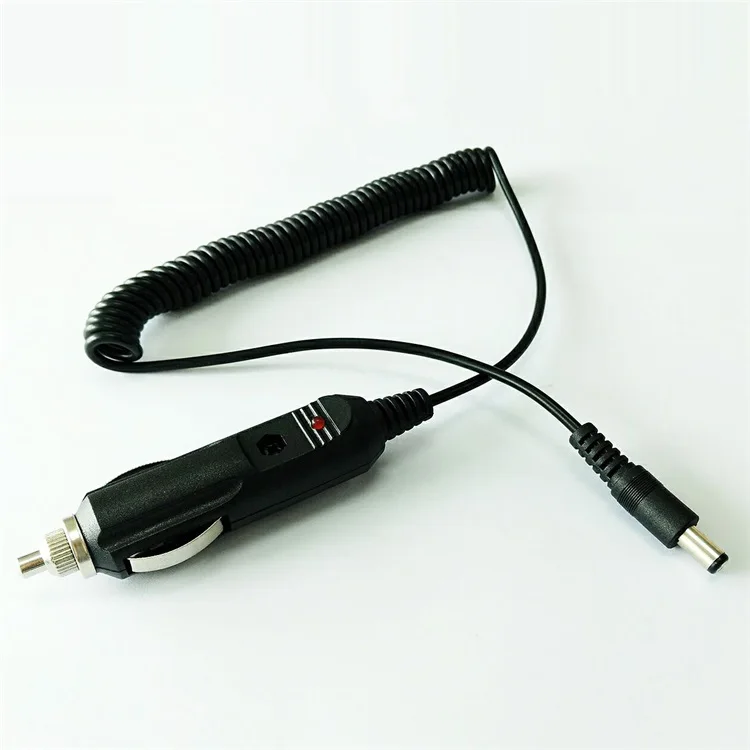 2 Meters Car Charger Plug to DC5.5x2.1 Plug 3A/2464/22AWG Copper Cord