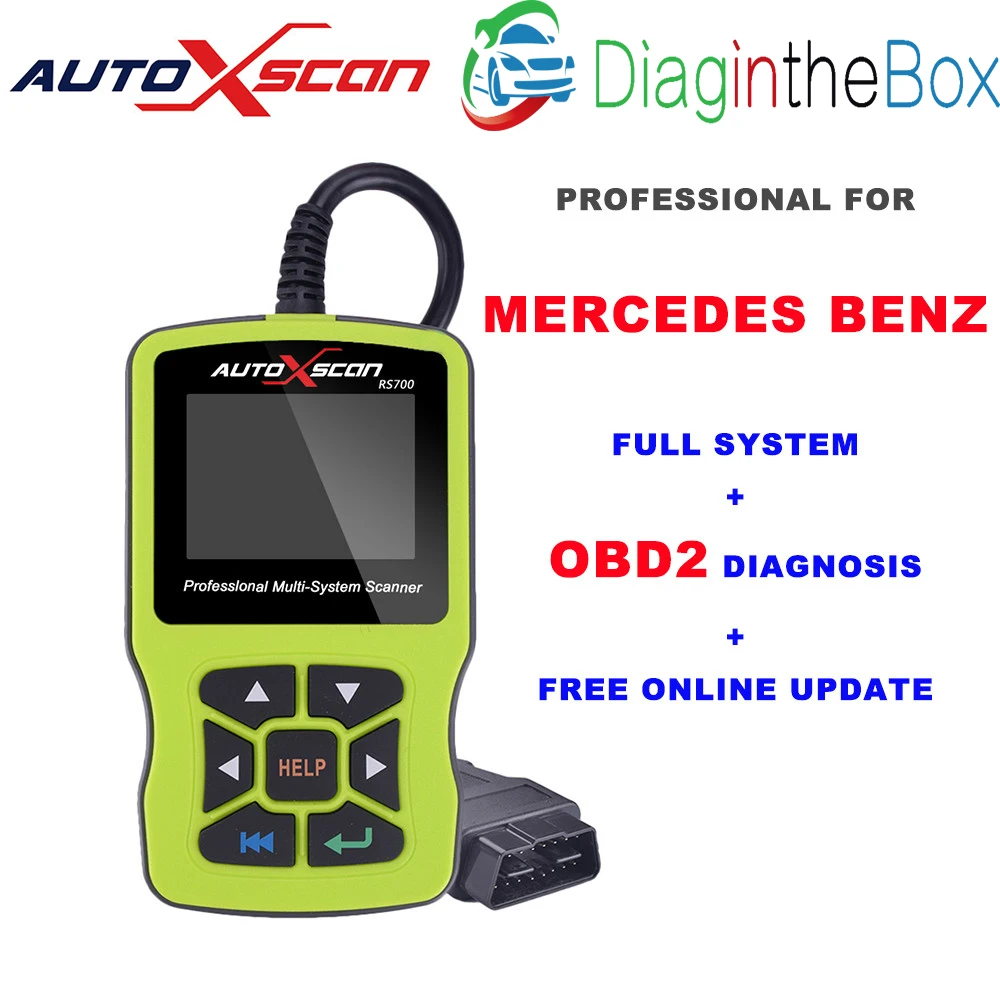 RS700 OBD2 AUTOXSCAN диагностический инструмент сканер кода для MERCEDES EOBD Авто BENZ AIRBAG SRS ABS