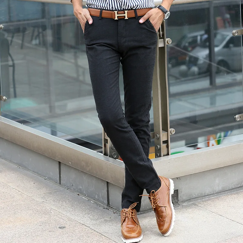 

2017 New arrival men trousers classic skinny Men's Pants Casual slim trousers male Leisure clothingr winter for men work pants