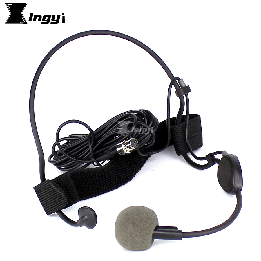 Professional Mini XLR 4 Pin TA4F Vocal Dynamic Mic Headset Microphone For SHURE WH20TQG UHF