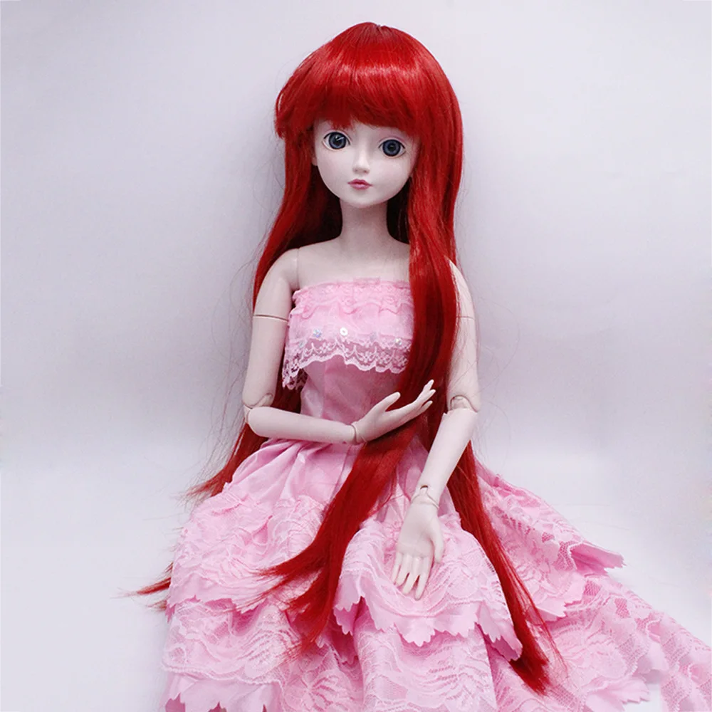 Длина 40 см волосы куклы парик для 1" BJD куклы аксессуары 60 см принцесса куклы DIY волосы ручной работы кудри прямые волосы