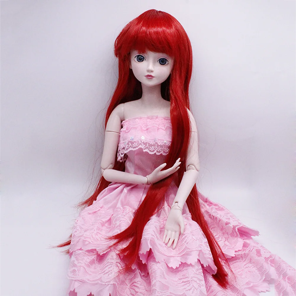 

Length 40cm Hair Doll Wig for 18'' BJD Dolls Accessories 60cm Princess Dolls DIY Hair Handmade Curls Straight Hair