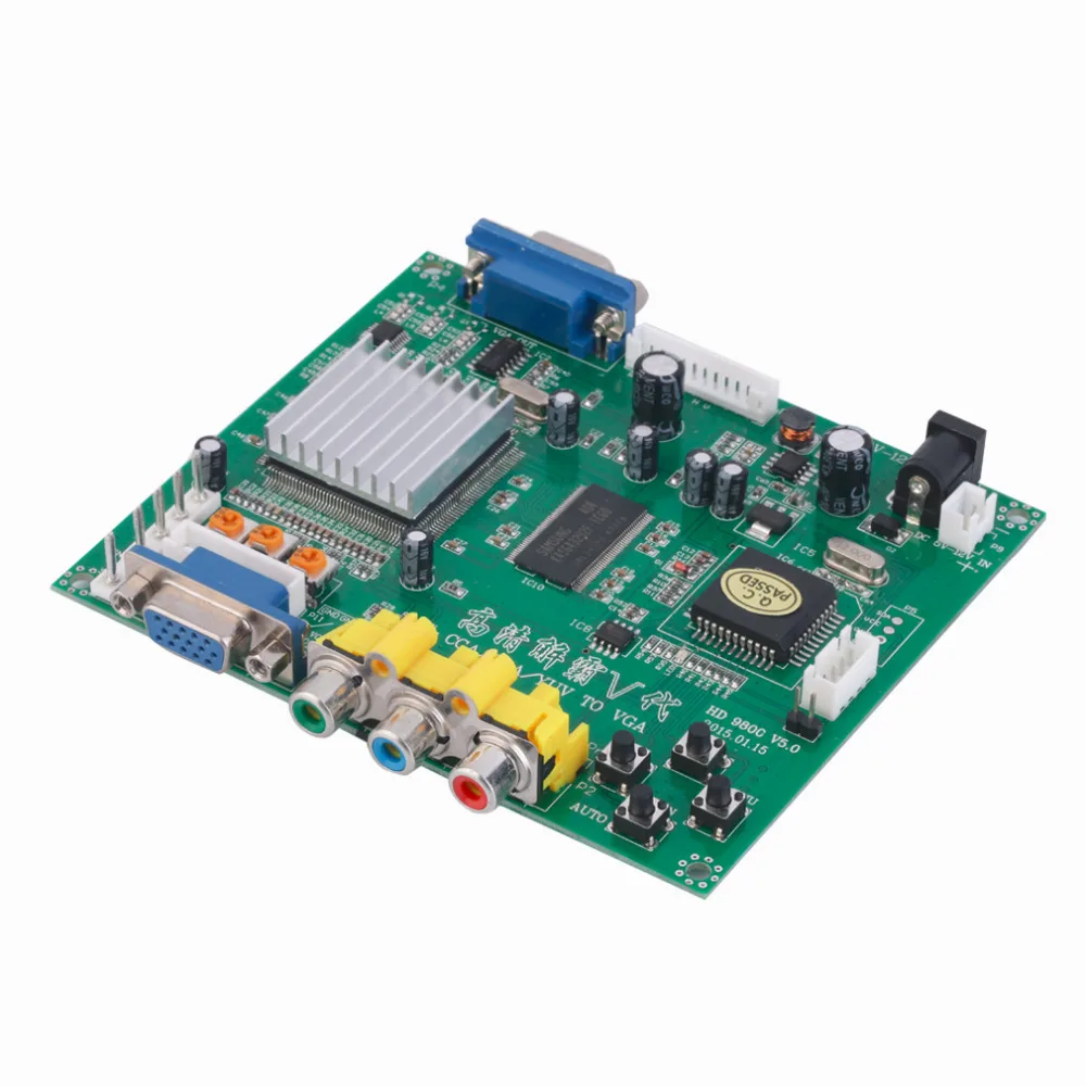 

New 1 Set RGB CGA EGA YUV to VGA HD Video Converter Board Moudle HD9800 GBS8200 Wholesale Drop Shipping
