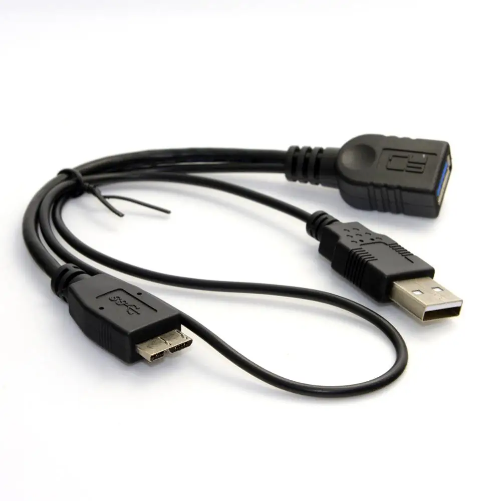 

Black Color Micro USB 3.0 9pin OTG Host Flash Disk Cable with USB power for Galaxy Note3 N9000 & S5 i9600 thinkpad 8 Tablet