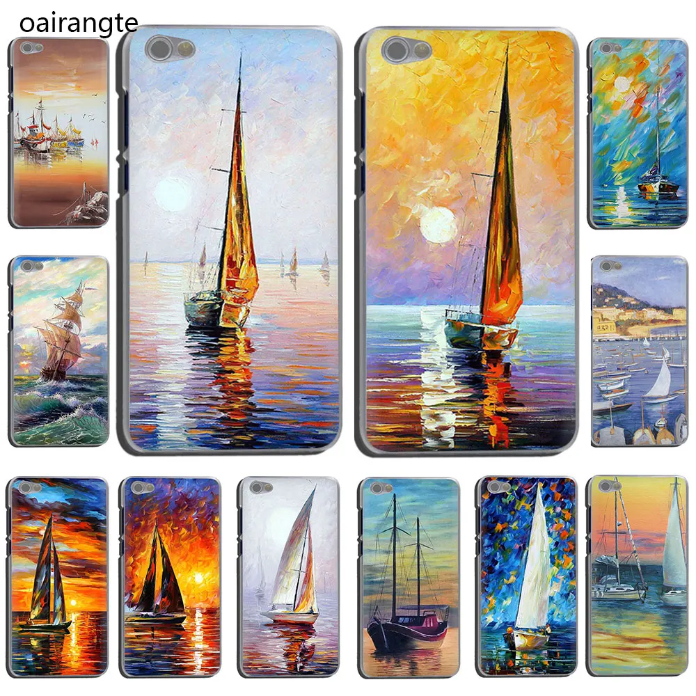 

Modern Sailing Ship Oil Painting Hard Phone Cover Case for Xiaomi Redmi 5 Plus GO 6A S2 Note 8 5 6 7A Pro 4x K20 pro
