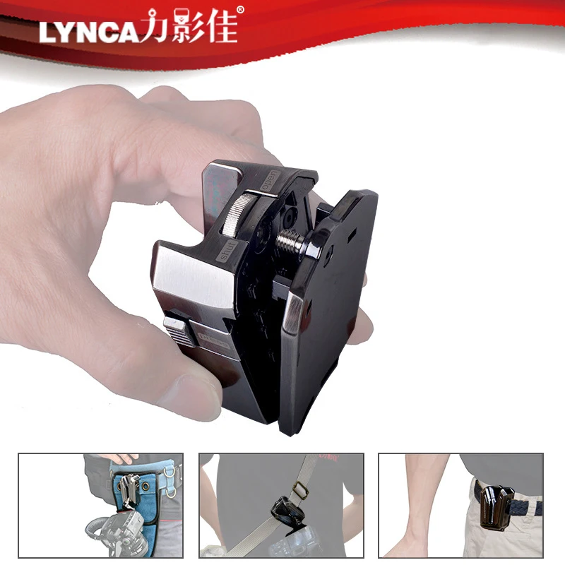 

Metal Camera Waist Buckle with 1/4 Quick Release Clamp Holster Camera Waist Holder Plate Camera Belt Bracket Hanging Clip UK-A8S