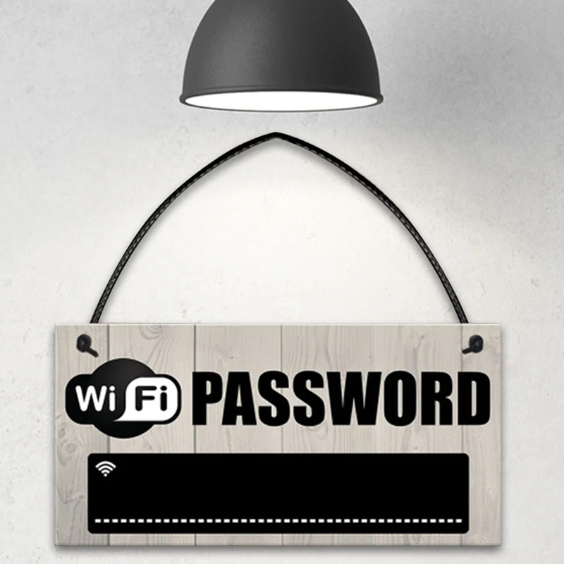 Деревянные WiFi пароль знак висит доска интернет сигнальная пластина индикация