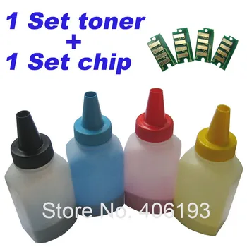 

4 Toner + 4 Chip Compatible CF350A CF351A CF352A CF353A color toner powder bottle toner for HP M176 M176n M177 M177fw