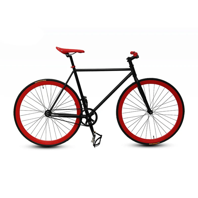 Discount fixie Bicycle Fixed gear bike 700C track bike  30mm Rim  52cm  48cm FRAME  Road Bike with Front  V brake 6